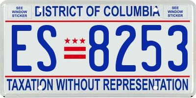 DC license plate ES8253