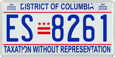 DC license plate ES8261