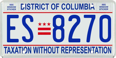 DC license plate ES8270