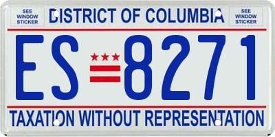 DC license plate ES8271