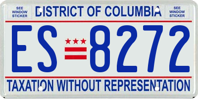DC license plate ES8272