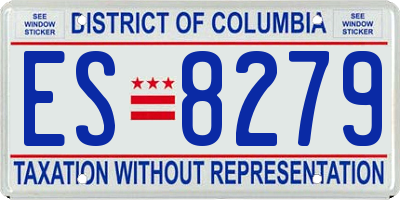 DC license plate ES8279