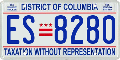 DC license plate ES8280
