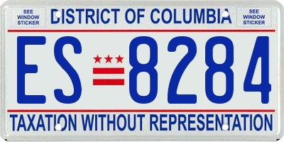 DC license plate ES8284