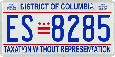 DC license plate ES8285