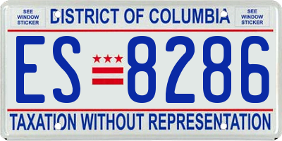 DC license plate ES8286
