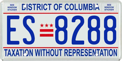 DC license plate ES8288