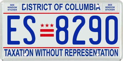DC license plate ES8290