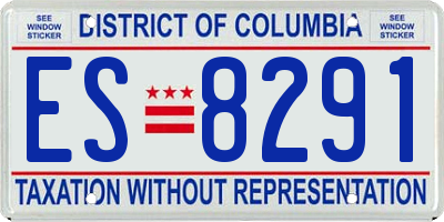 DC license plate ES8291
