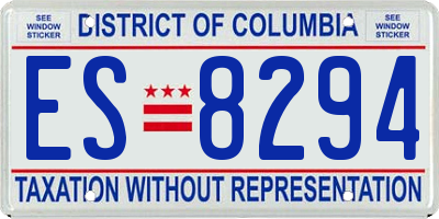DC license plate ES8294