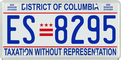 DC license plate ES8295