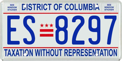 DC license plate ES8297