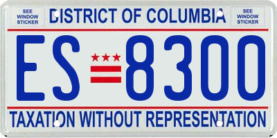 DC license plate ES8300
