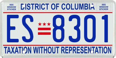 DC license plate ES8301