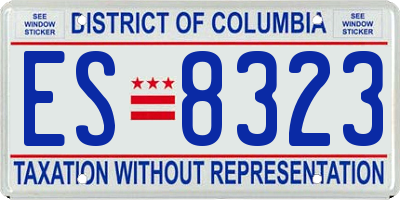 DC license plate ES8323