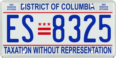 DC license plate ES8325