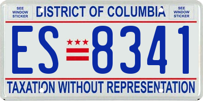 DC license plate ES8341