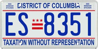 DC license plate ES8351
