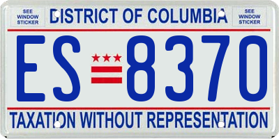 DC license plate ES8370