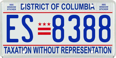 DC license plate ES8388