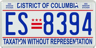 DC license plate ES8394