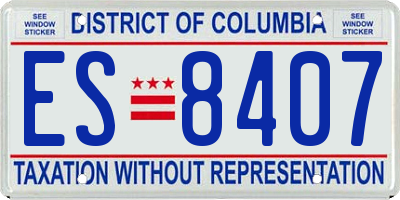 DC license plate ES8407