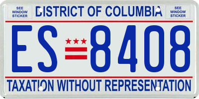 DC license plate ES8408