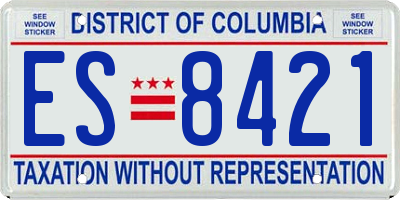 DC license plate ES8421