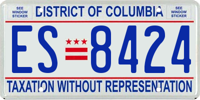 DC license plate ES8424