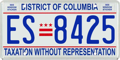 DC license plate ES8425