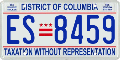 DC license plate ES8459
