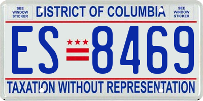 DC license plate ES8469