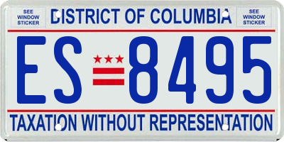 DC license plate ES8495