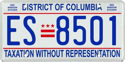 DC license plate ES8501