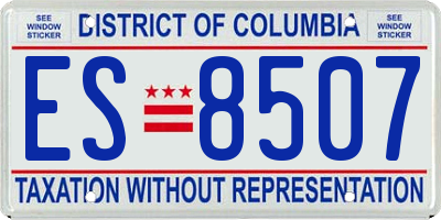 DC license plate ES8507