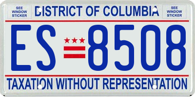 DC license plate ES8508