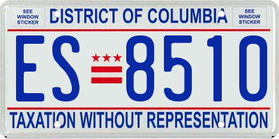 DC license plate ES8510