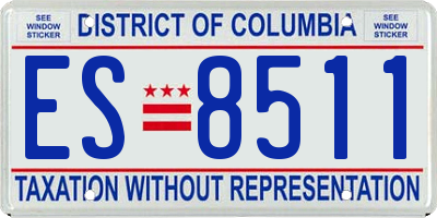 DC license plate ES8511
