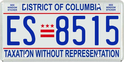 DC license plate ES8515