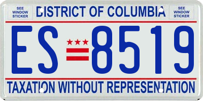 DC license plate ES8519