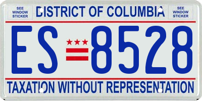 DC license plate ES8528