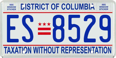 DC license plate ES8529