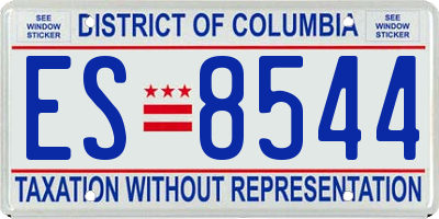 DC license plate ES8544