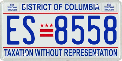 DC license plate ES8558
