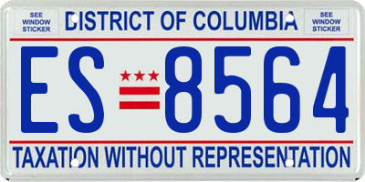 DC license plate ES8564