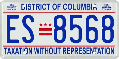 DC license plate ES8568