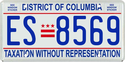 DC license plate ES8569