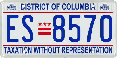 DC license plate ES8570