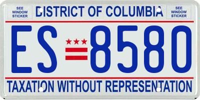 DC license plate ES8580
