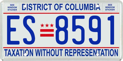 DC license plate ES8591